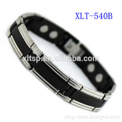 Benefit health bracelet 316l stainless steel double magneitc power bracelet